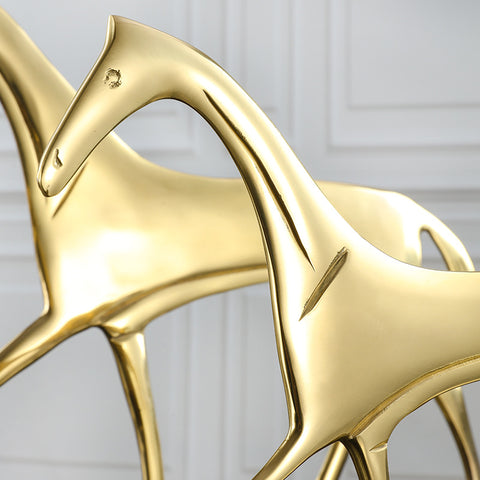 Golden Horse Sculpture - HOMYEA