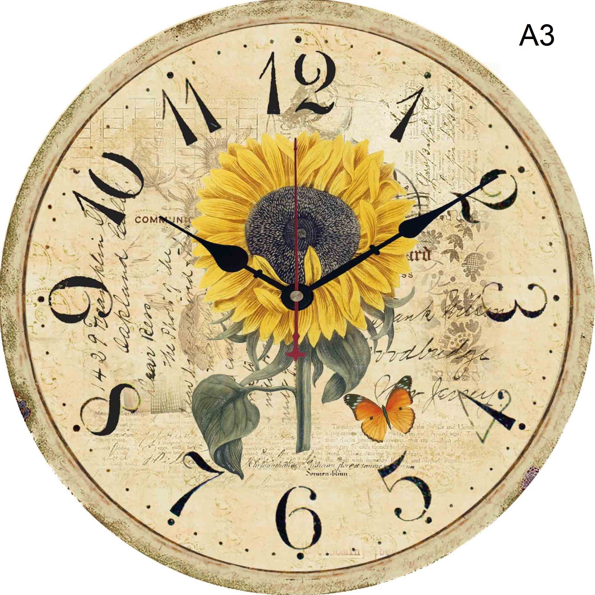 Vintage Wooden Wall Clock - HOMYEA