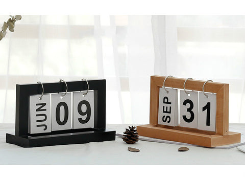 Wooden Page-turning Calendar - HOMYEA