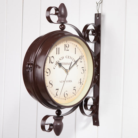 Classical Double Faced Wall Clock - HOMYEA