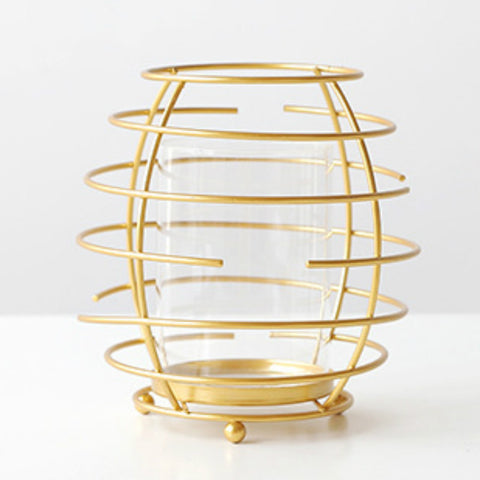 Geometric Metal Candle Holder - HOMYEA