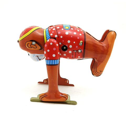 Metal Retro Somersault Acrobatic Monkey Wind-up Toy - HOMYEA