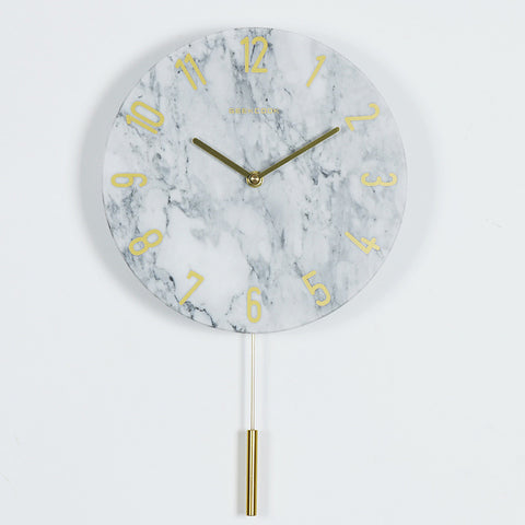 Simple Marble Wall Clocks - HOMYEA