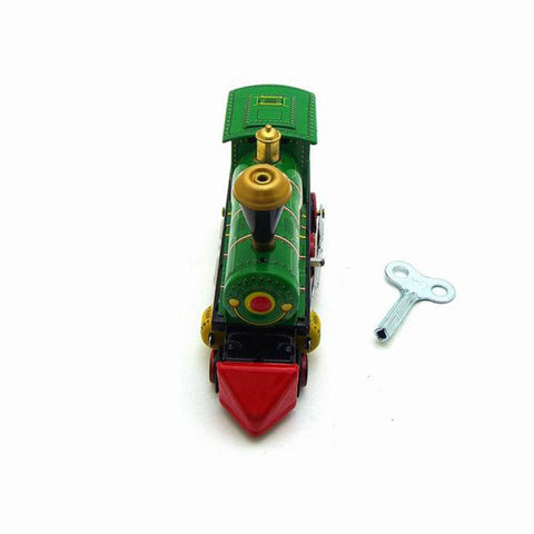 Creative Retro Green Locomotive Tin Wind-up Toy - HOMYEA