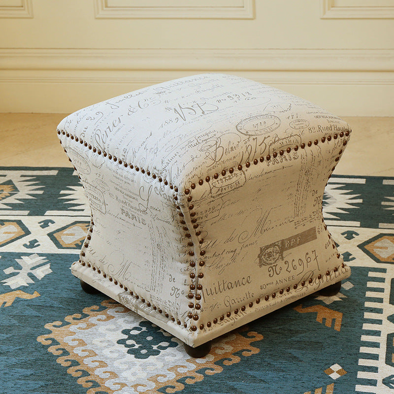 Fabric Square Ottomans - HOMYEA