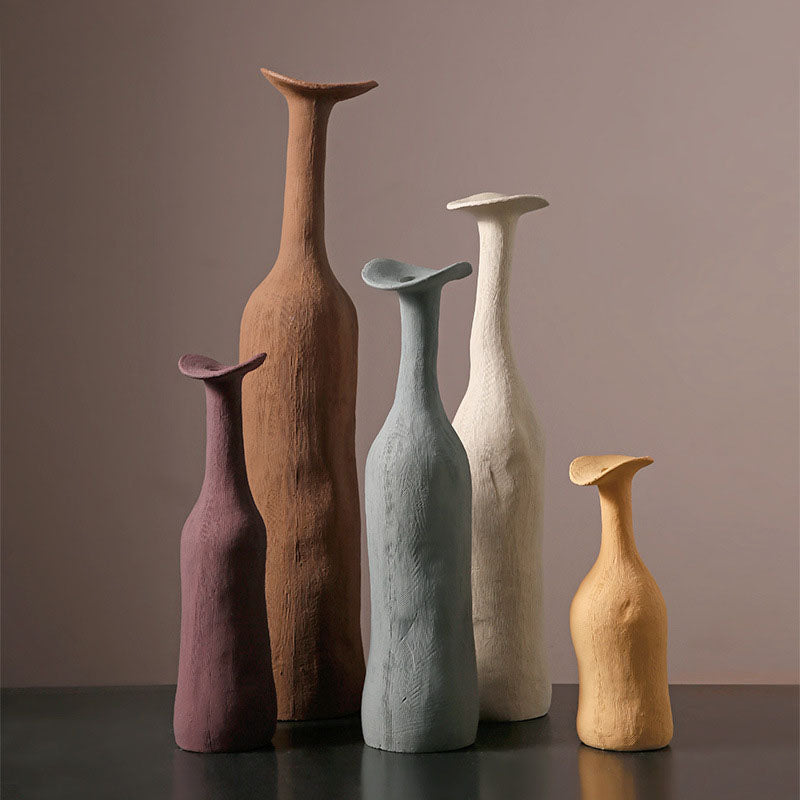 Simple Morandi Ceramic Vases - HOMYEA