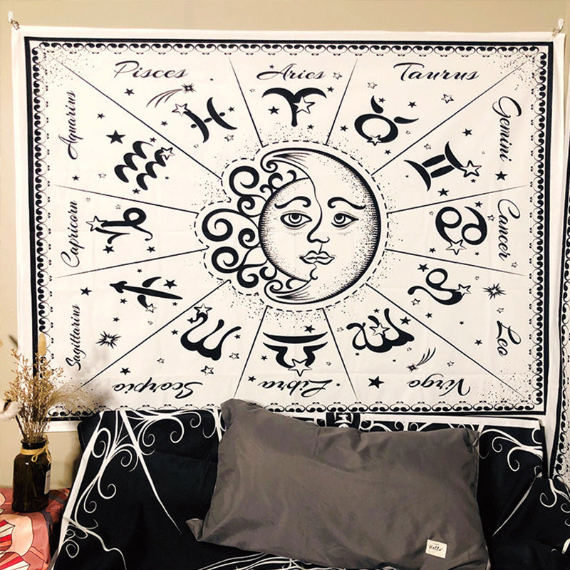 Black and White Tarot Tapestry - HOMYEA