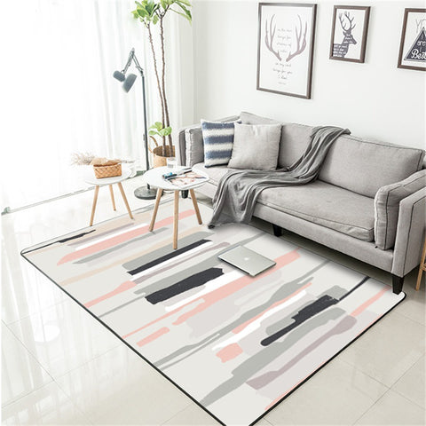 Stripe Polyester Rugs - HOMYEA