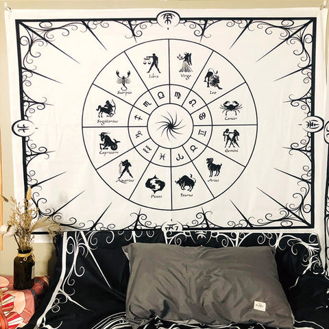 Black and White Tarot Tapestry - HOMYEA