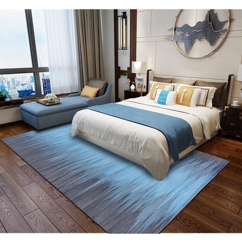 Gradual Blue Rectangle Rugs - HOMYEA