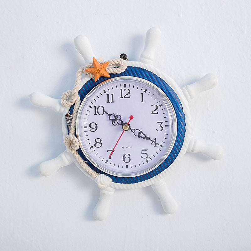 Wooden Mediterranean Helmsman Clock - HOMYEA