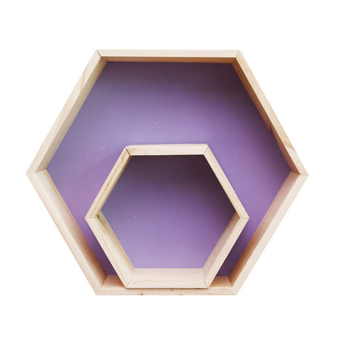 A Set of Hexagonal Wall Rack - HOMYEA