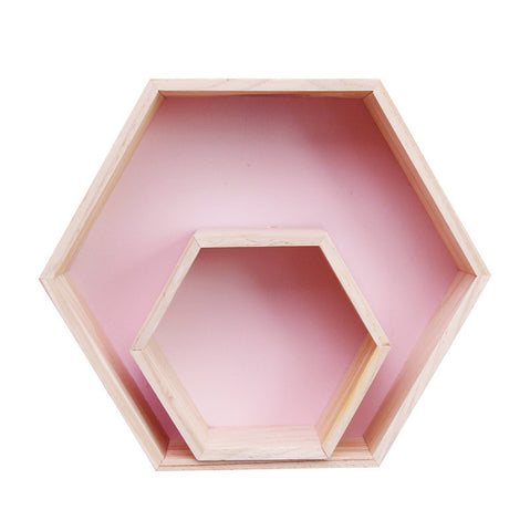 A Set of Hexagonal Wall Rack - HOMYEA