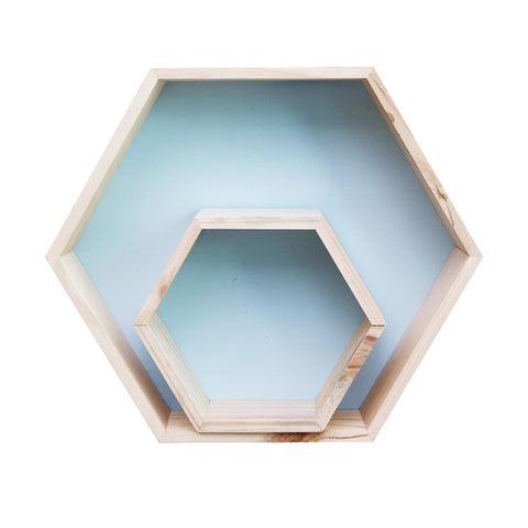 A Set of Hexagonal Wall Rack - HOMYEA