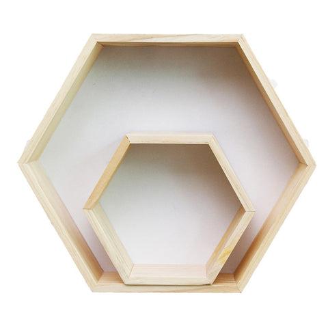 A Set of Hexagonal Wall Rack - HOMYEA