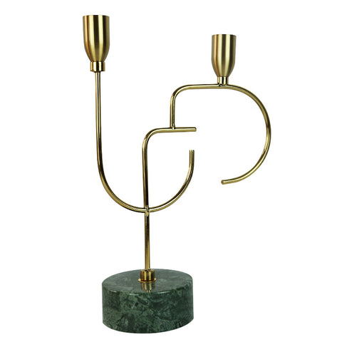 Modern Marble Metal Candlestick - HOMYEA