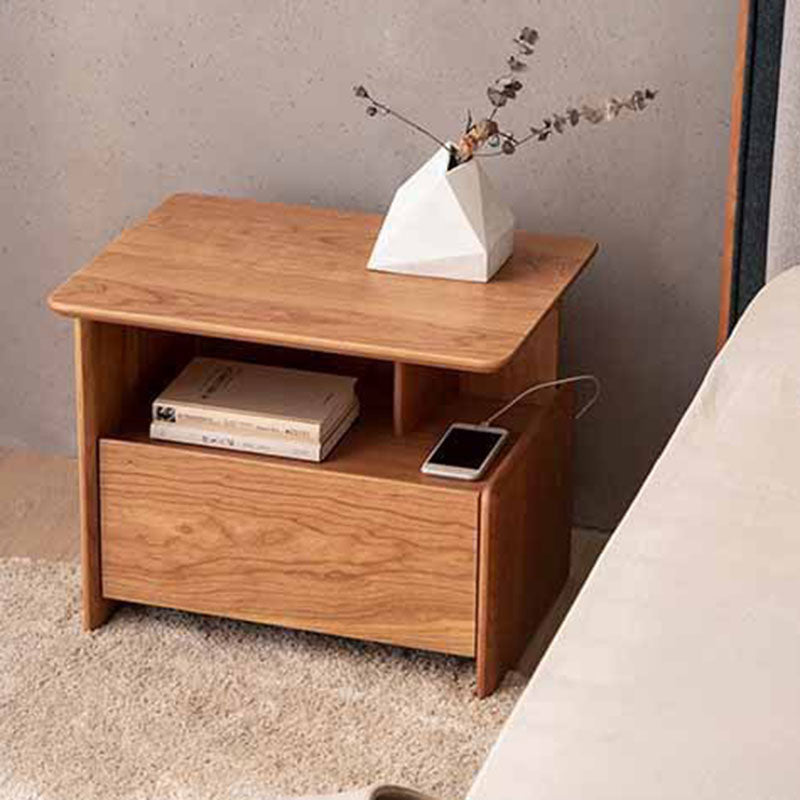 Multifunctional Nightstand With Drawer - HOMYEA