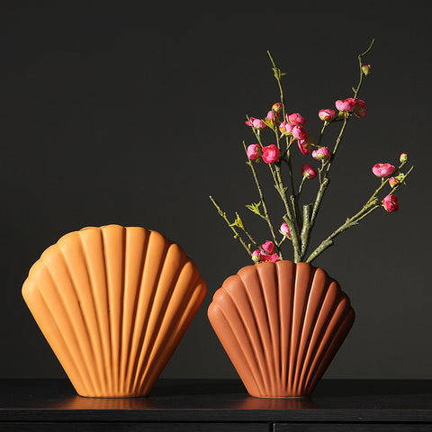 Shell Shaped Ceramic Vases - HOMYEA