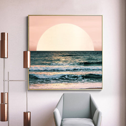 Sunrise Coast Sea Wall Art - HOMYEA