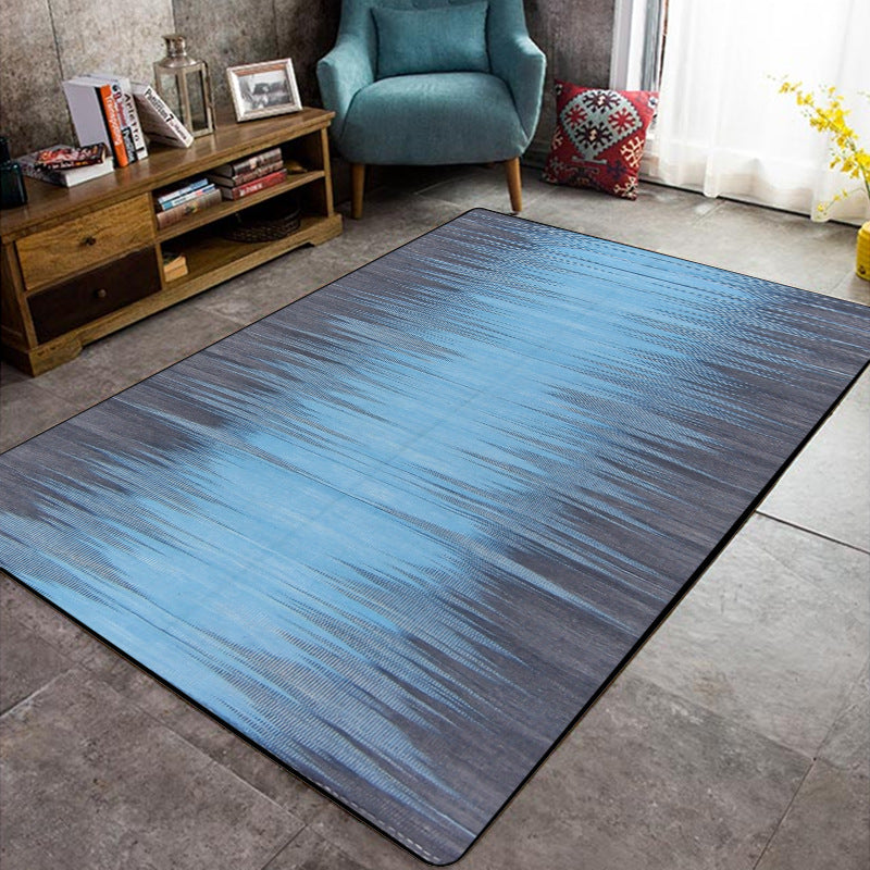 Gradual Blue Rectangle Rugs - HOMYEA