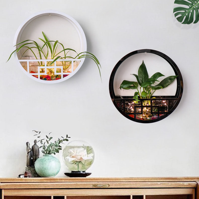 Acrylic Circular Wall Vases - HOMYEA