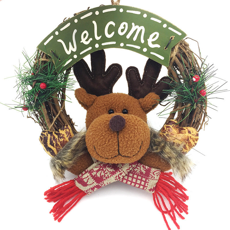 Wooden Christmas Wreath - HOMYEA