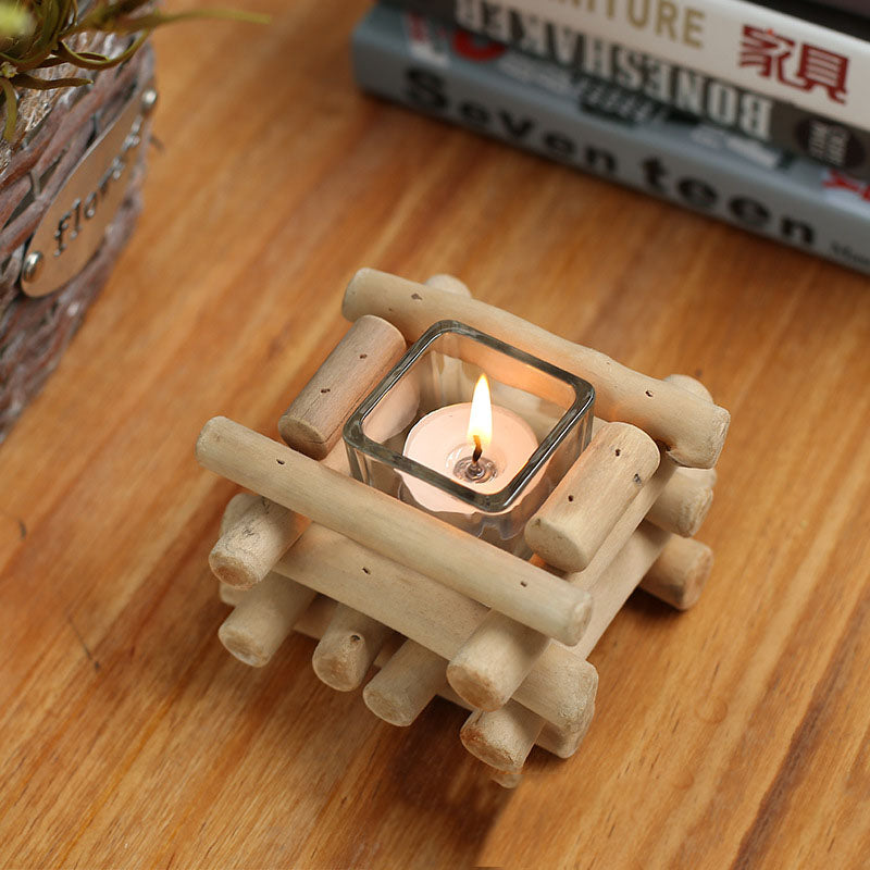 Home Handmade Design Square Candle Holder - HOMYEA