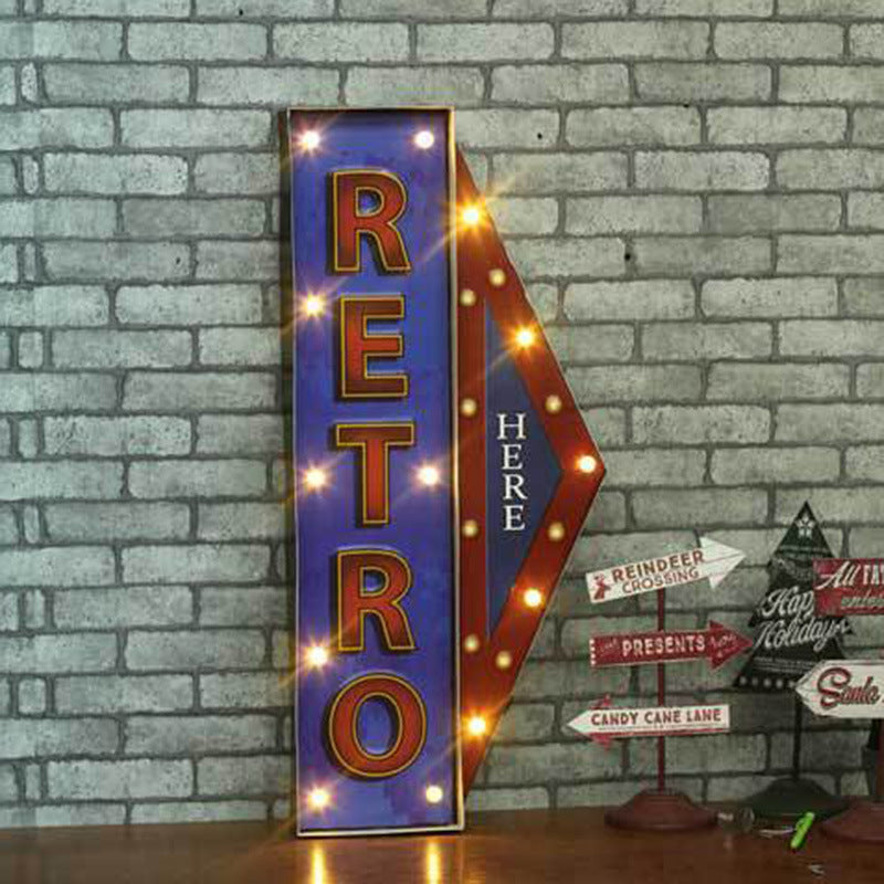 Vintage Metal Signage LED Lights - HOMYEA