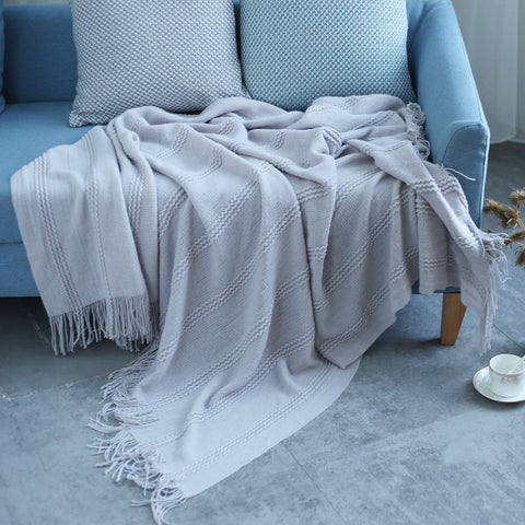 Fringe Lace Warm Blanket - HOMYEA