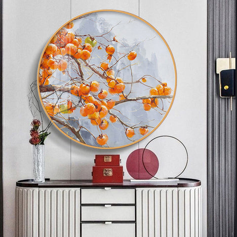 Chinese Persimmon Wall Painting - HOMYEA