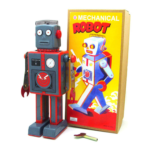 Creative Retro Nostalgic Gray Antenna Robot Wind-up Toy - HOMYEA