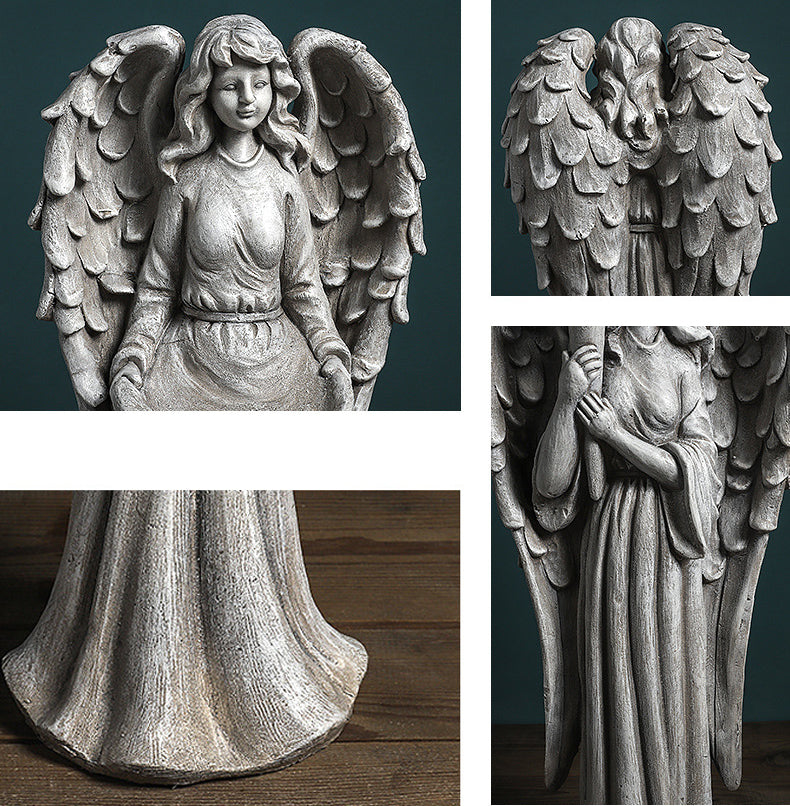 Angel Sculpture Vintage Decoration - HOMYEA