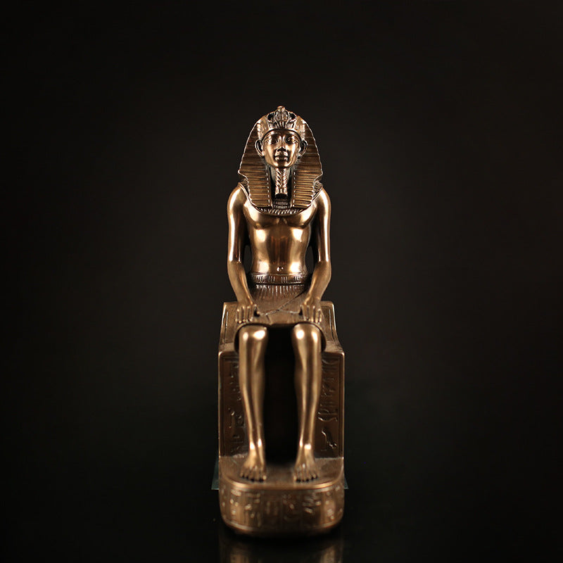 Egyptian Pharaoh Sculpture Bookends - HOMYEA