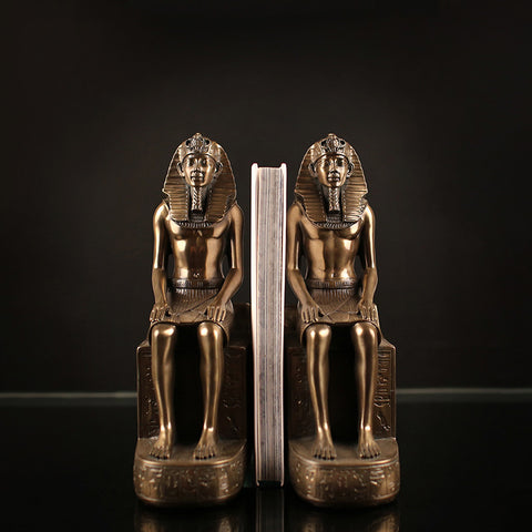 Egyptian Pharaoh Sculpture Bookends - HOMYEA