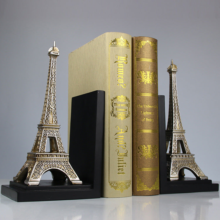 Eiffel Tower Sculpture Bookends - HOMYEA