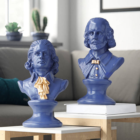 Shakespeare and Mozart Sculpture - HOMYEA