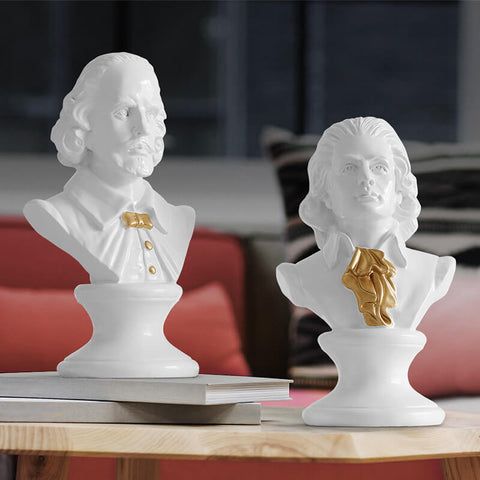 Shakespeare and Mozart Sculpture - HOMYEA