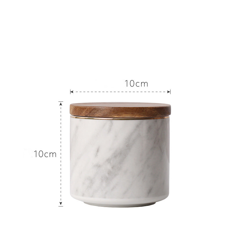 Marble Coffee Tea Candy Pot - HOMYEA