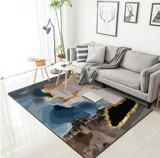 Ink Rectangular Rugs - HOMYEA