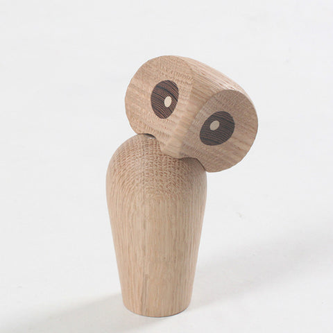 Wood Owl Sculpture - HOMYEA