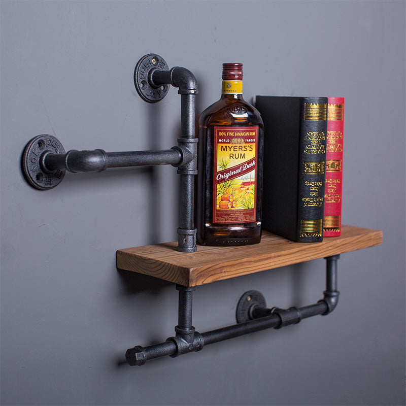 Solid Wood Clapboard Water Pipe Bookshelf - HOMYEA