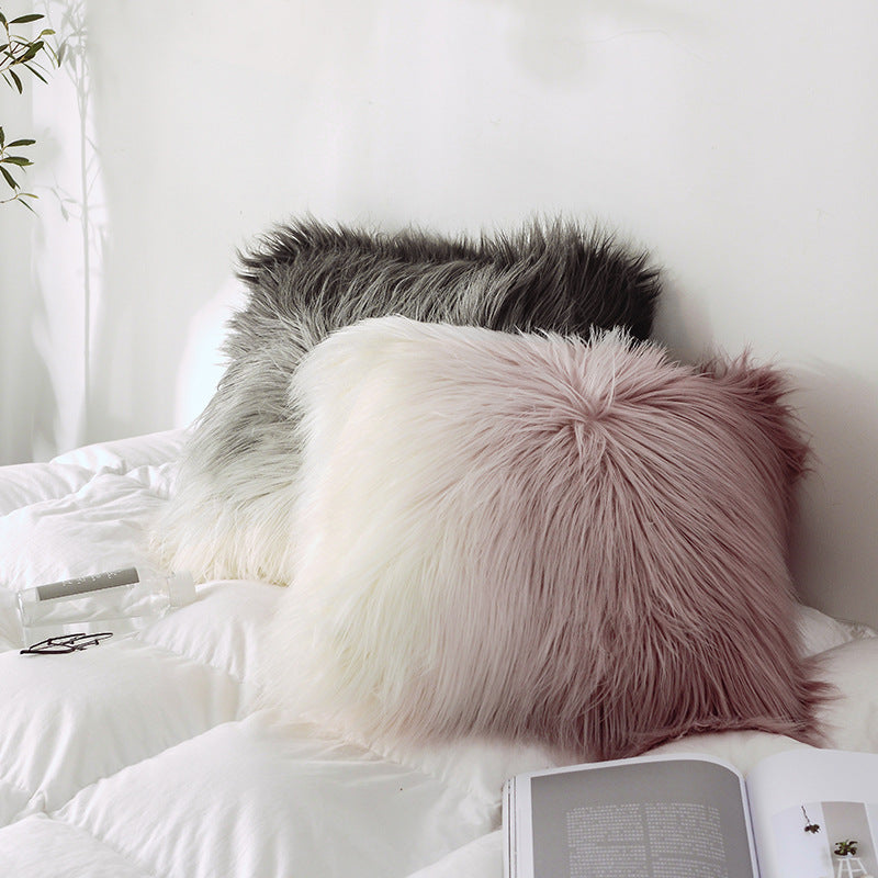 Gradient Color Wool Pillowcase - HOMYEA