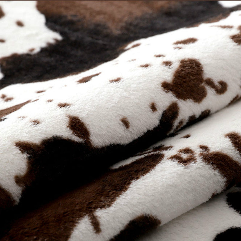 Cow Patterned Polyester Rugs - HOMYEA