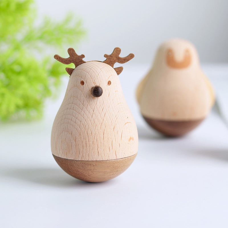 Small Wooden Animal Tumbler - HOMYEA