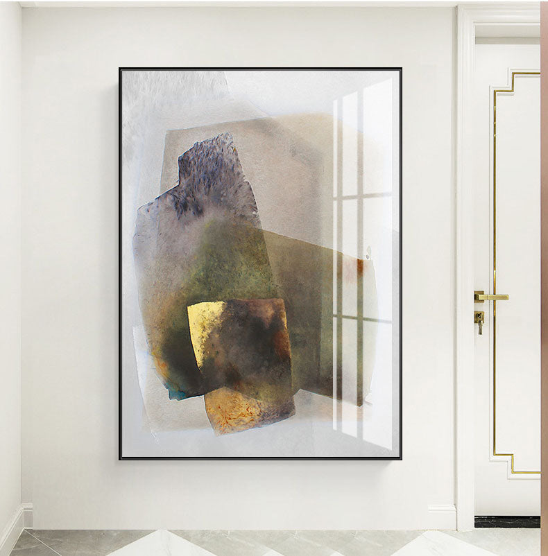 Grey Gold Corridor Wall Art - HOMYEA