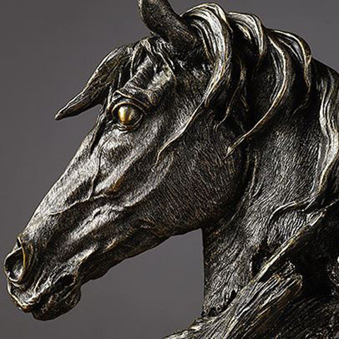 Contracted Resin Horse Sculpture - HOMYEA