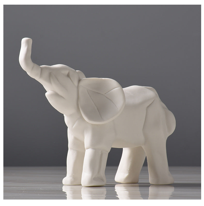 Elephant Rhinoceros Animal Sculpture - HOMYEA