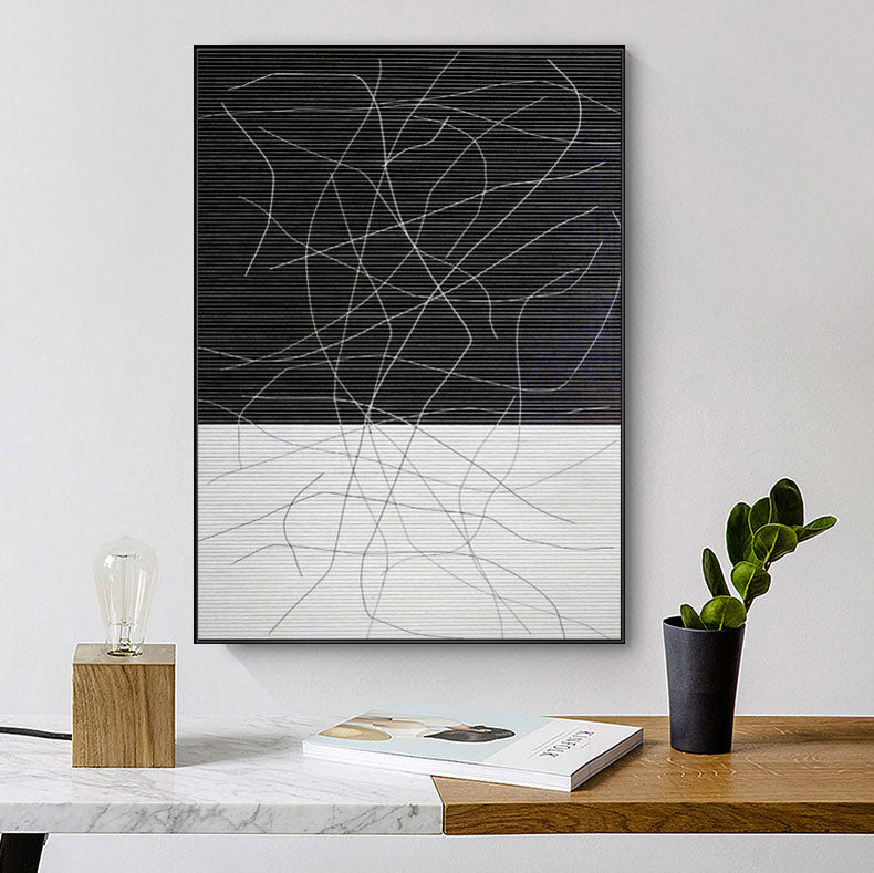 Black White Wall Art - HOMYEA