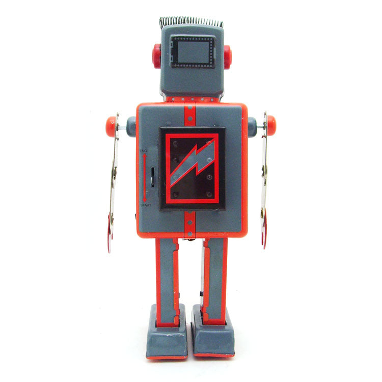 Creative Retro Nostalgic Gray Antenna Robot Wind-up Toy - HOMYEA