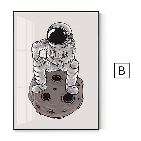 Blue Cosmonaut Wall Art - HOMYEA